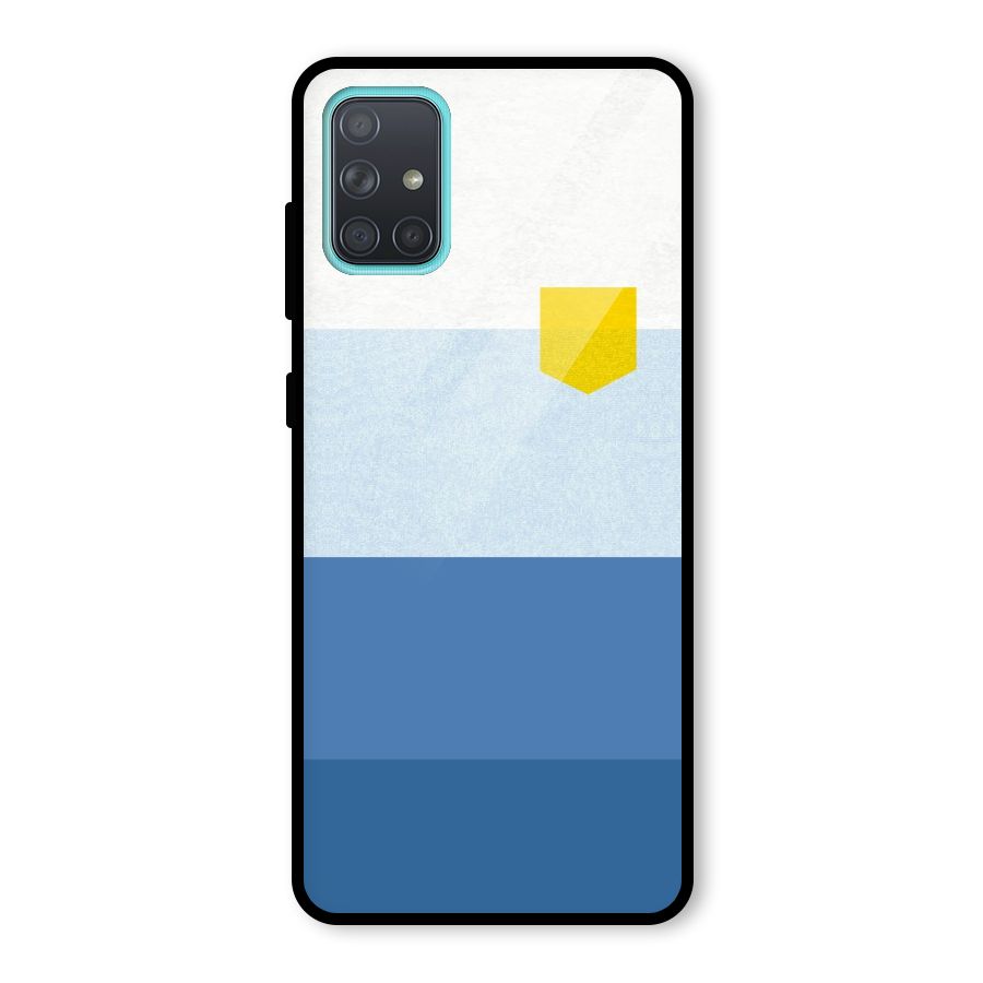 Pocket Stripes. Glass Back Case for Galaxy A71