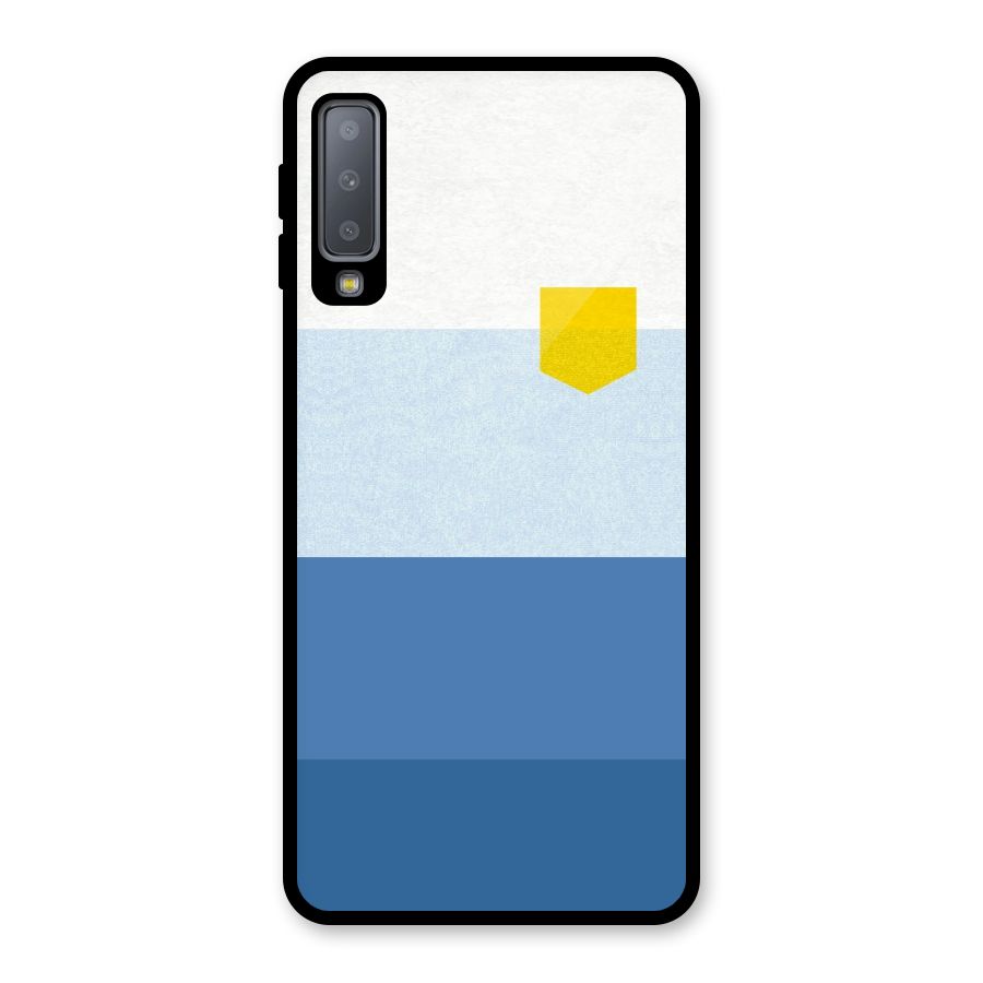 Pocket Stripes. Glass Back Case for Galaxy A7 (2018)