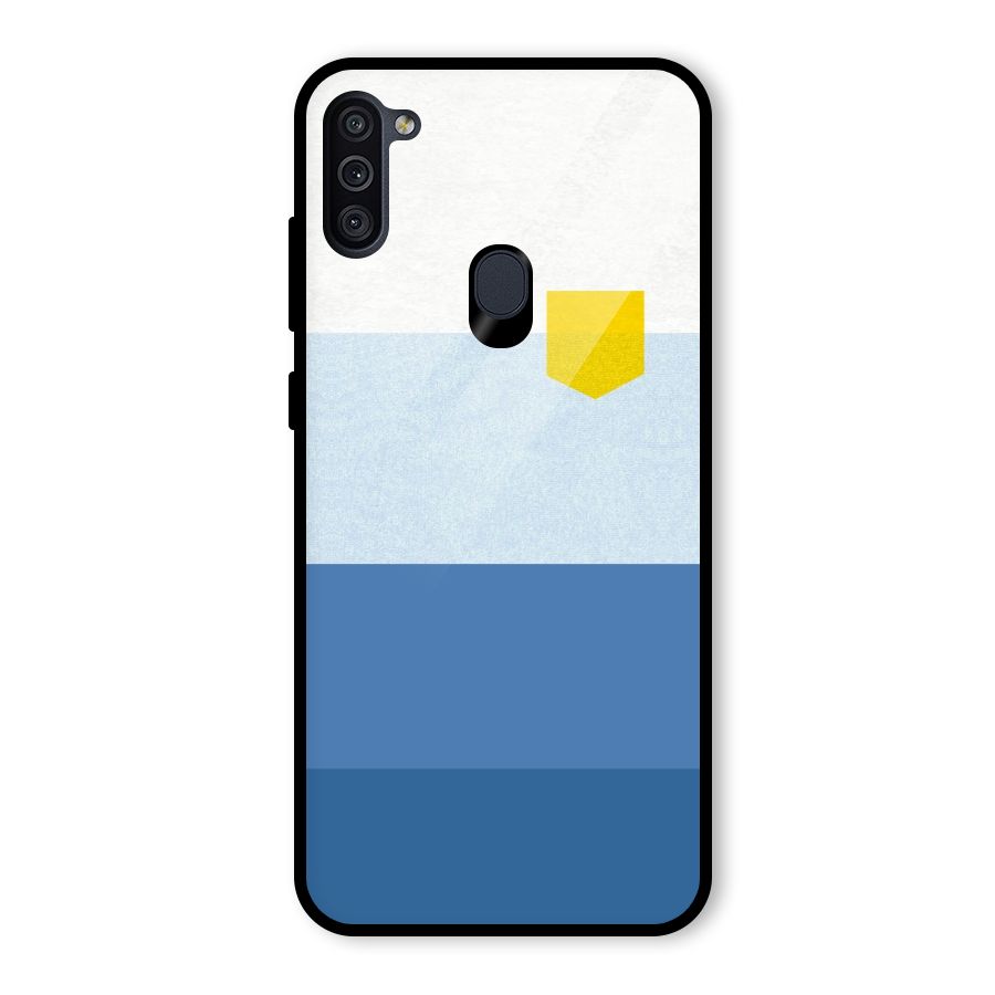 Pocket Stripes. Glass Back Case for Galaxy M11