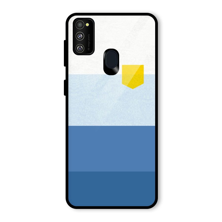 Pocket Stripes. Glass Back Case for Galaxy M30s