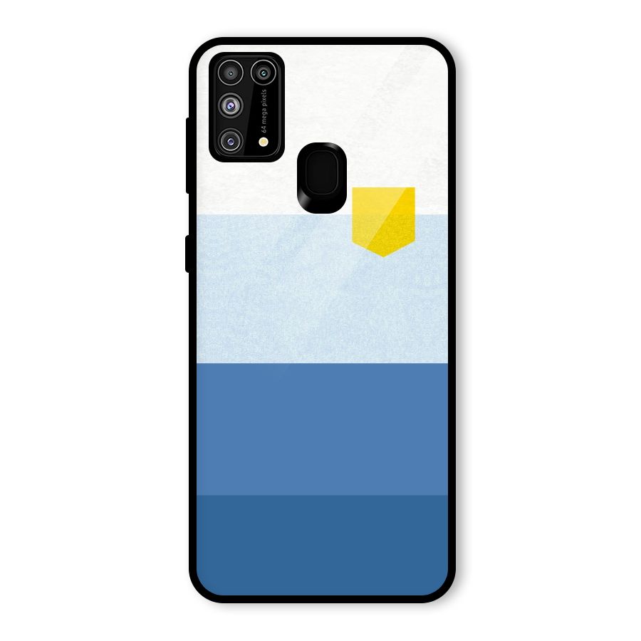 Pocket Stripes. Glass Back Case for Galaxy M31