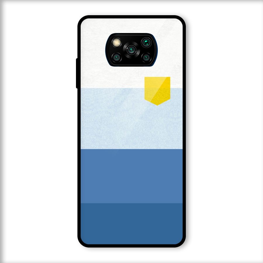 Pocket Stripes. Glass Back Case for Poco X3