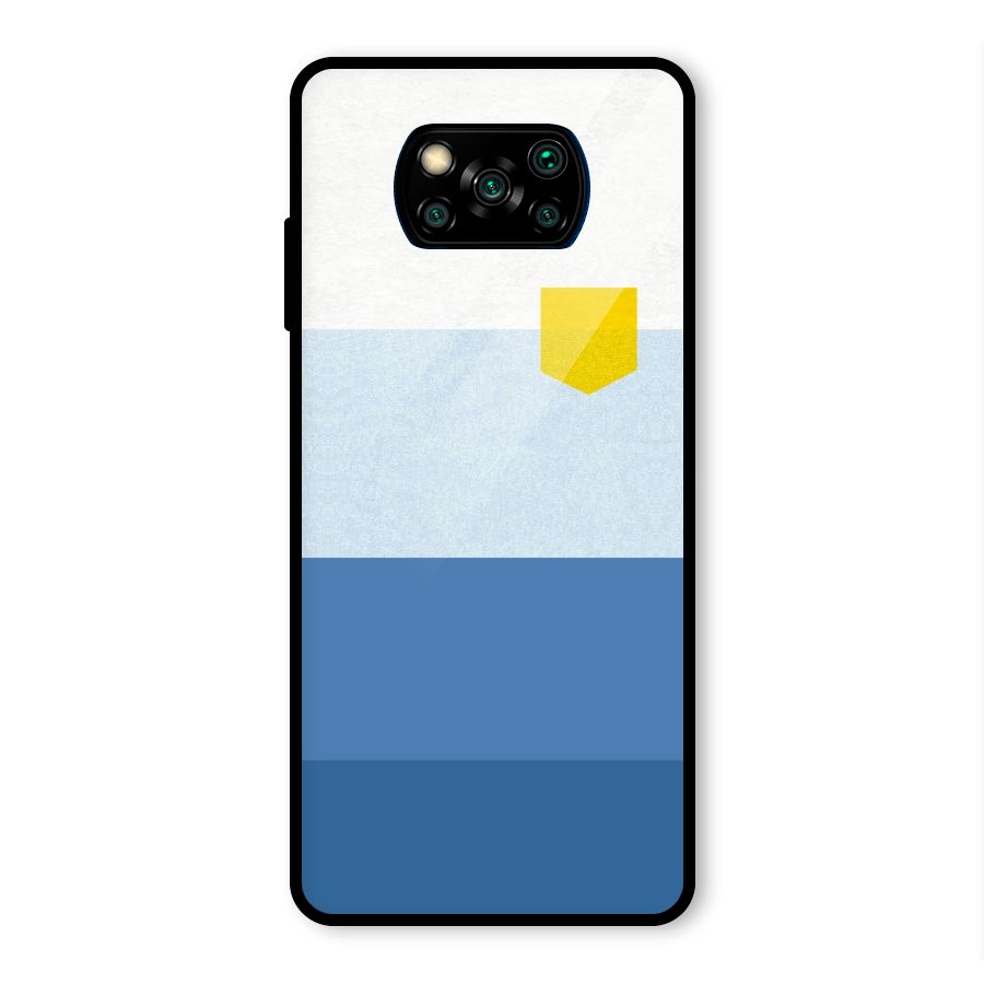 Pocket Stripes. Glass Back Case for Poco X3 Pro