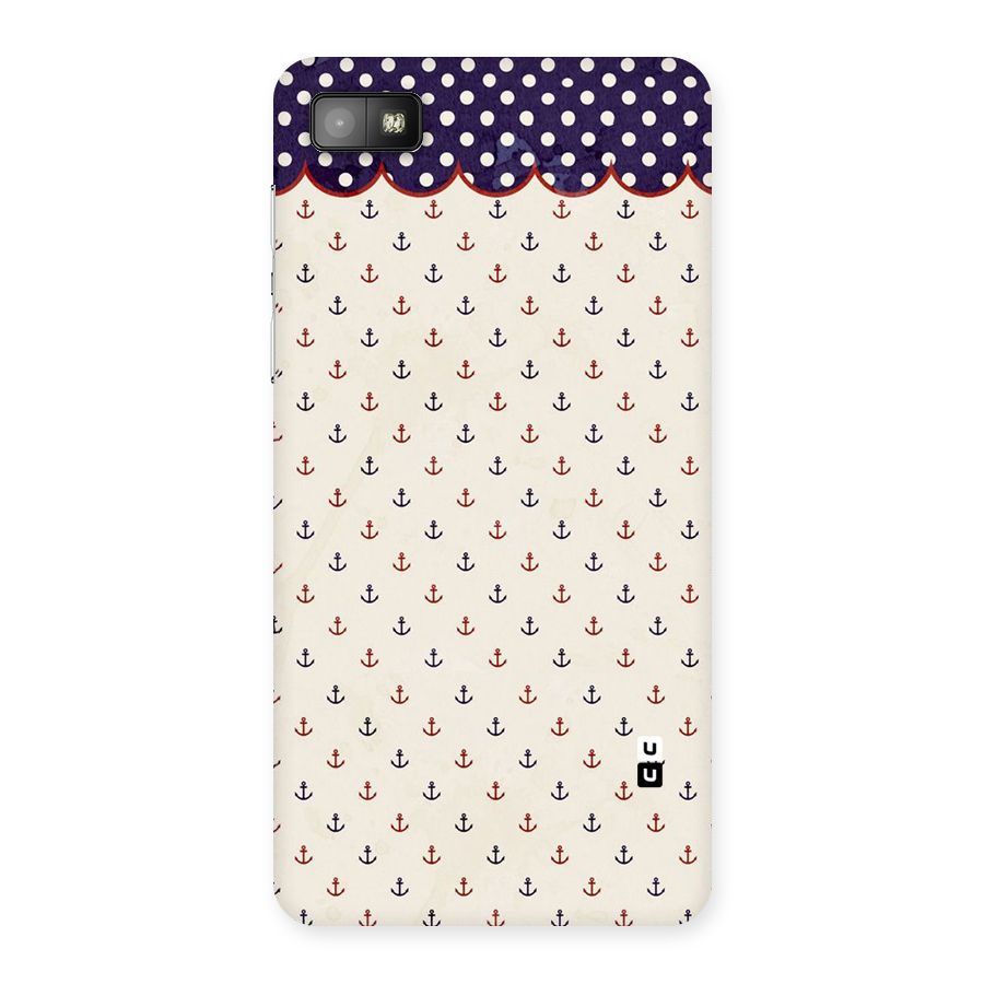 Polka Anchor Back Case for Blackberry Z10