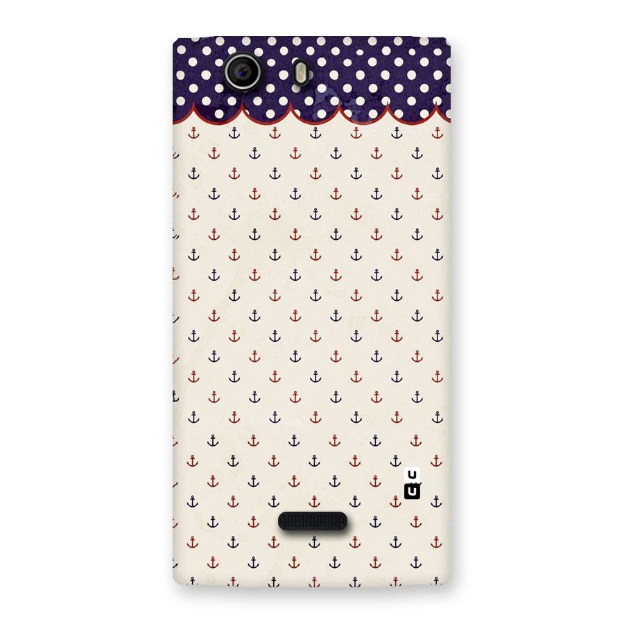 Polka Anchor Back Case for Canvas Nitro 2 E311
