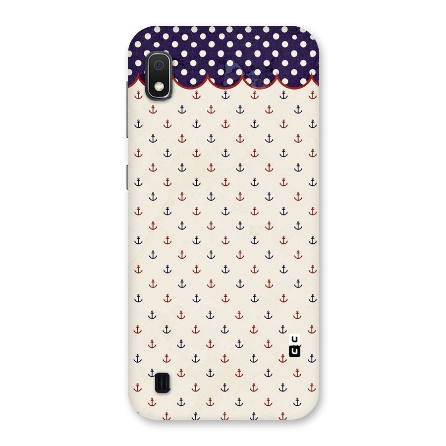 Polka Anchor Back Case for Galaxy A10