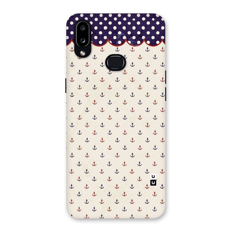Polka Anchor Back Case for Galaxy A10s