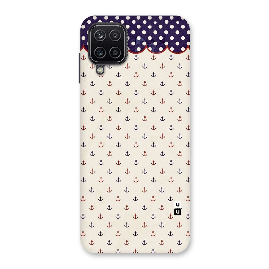 Polka Anchor Back Case for Galaxy A12