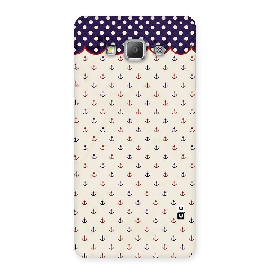 Polka Anchor Back Case for Galaxy A7