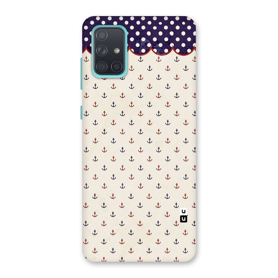 Polka Anchor Back Case for Galaxy A71