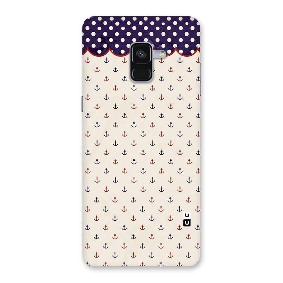 Polka Anchor Back Case for Galaxy A8 Plus