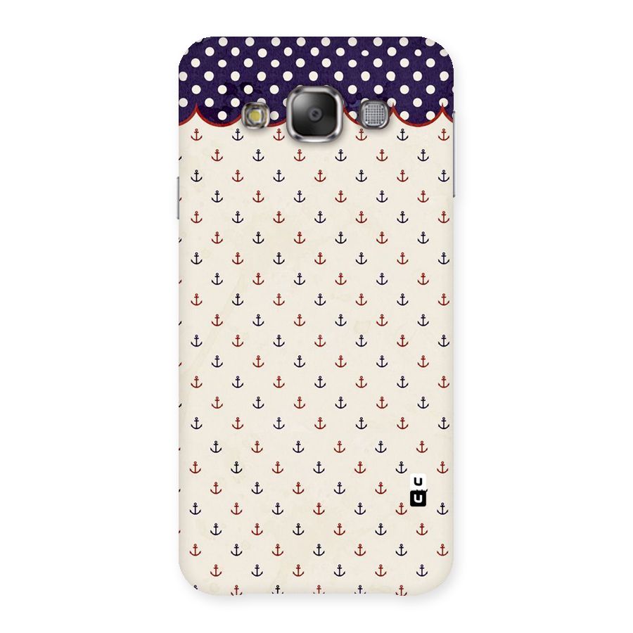 Polka Anchor Back Case for Galaxy E7