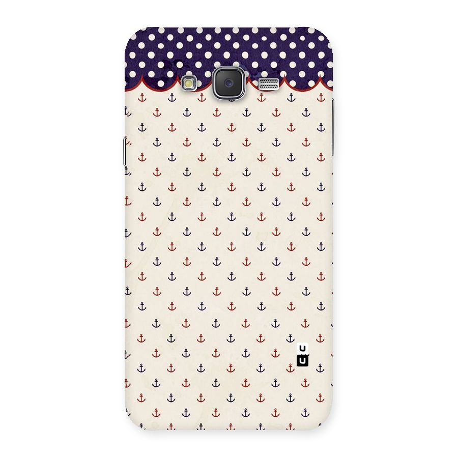 Polka Anchor Back Case for Galaxy J7