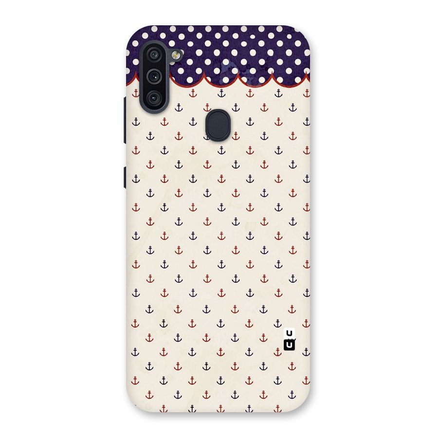 Polka Anchor Back Case for Galaxy M11