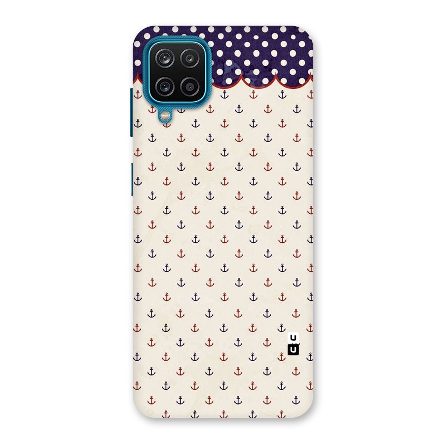 Polka Anchor Back Case for Galaxy M12