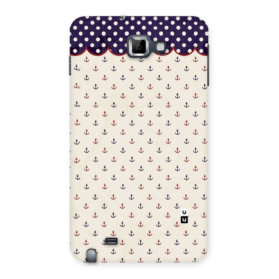 Polka Anchor Back Case for Galaxy Note