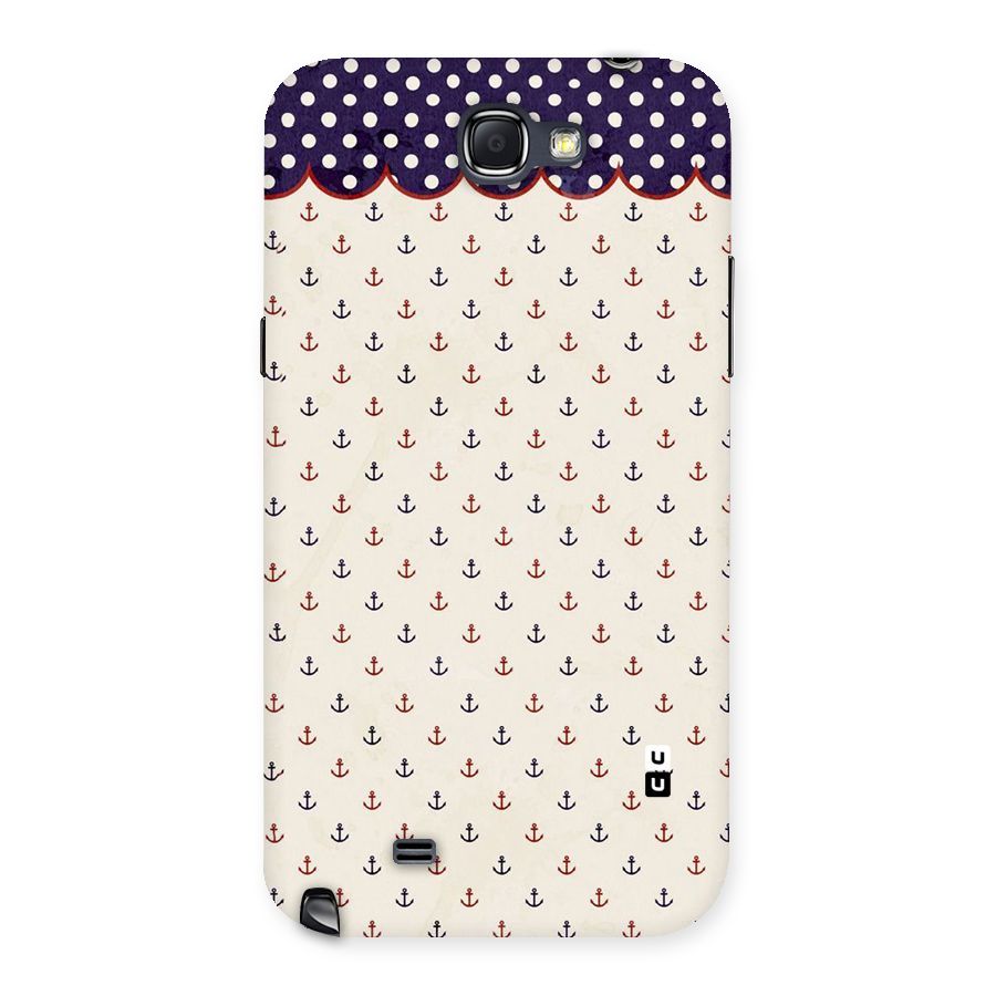 Polka Anchor Back Case for Galaxy Note 2