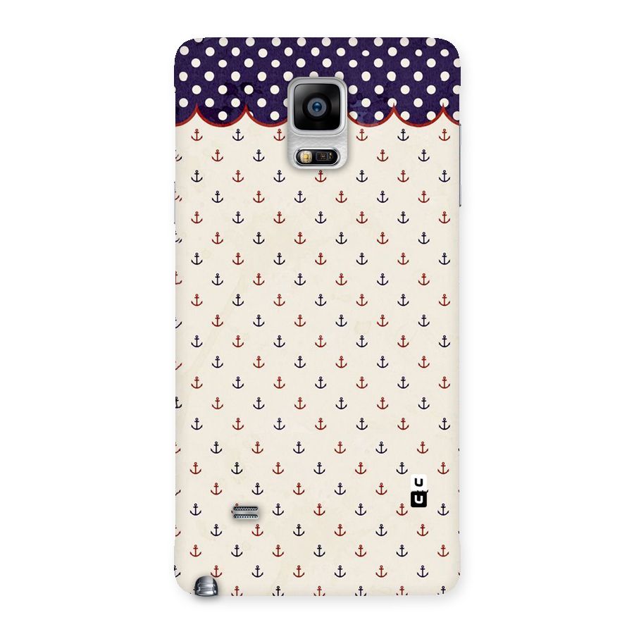 Polka Anchor Back Case for Galaxy Note 4