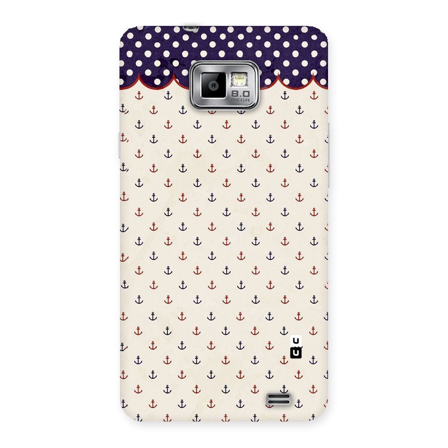Polka Anchor Back Case for Galaxy S2