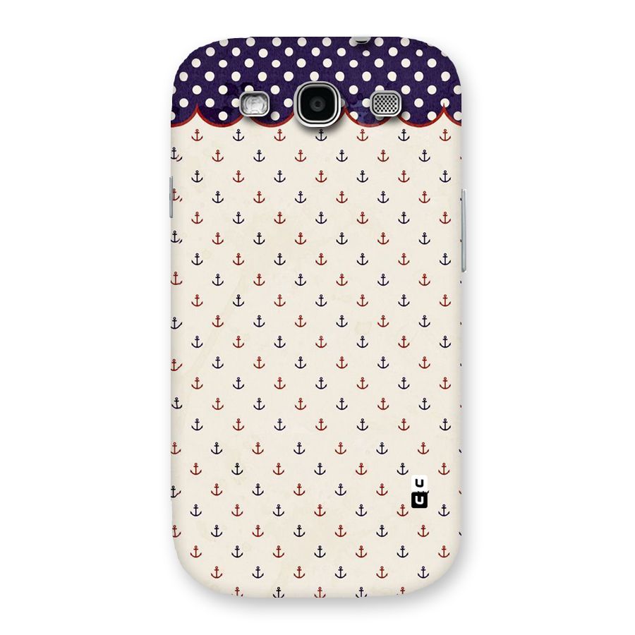 Polka Anchor Back Case for Galaxy S3