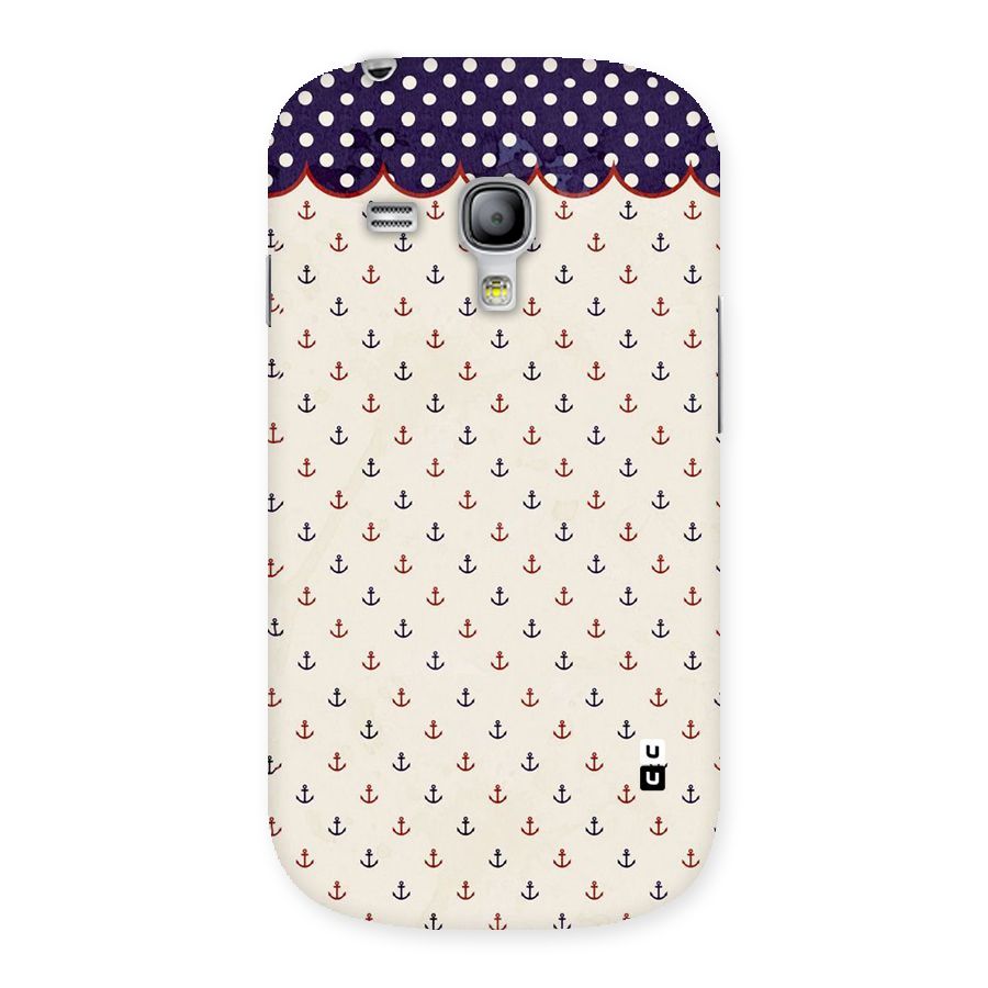 Polka Anchor Back Case for Galaxy S3 Mini