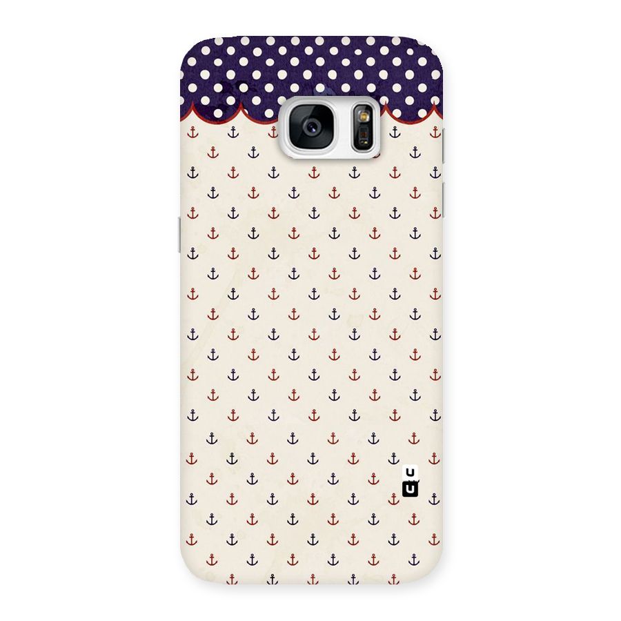 Polka Anchor Back Case for Galaxy S7 Edge