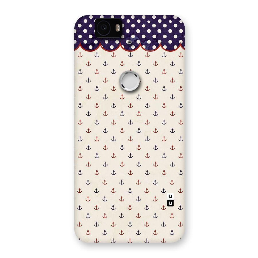 Polka Anchor Back Case for Google Nexus-6P