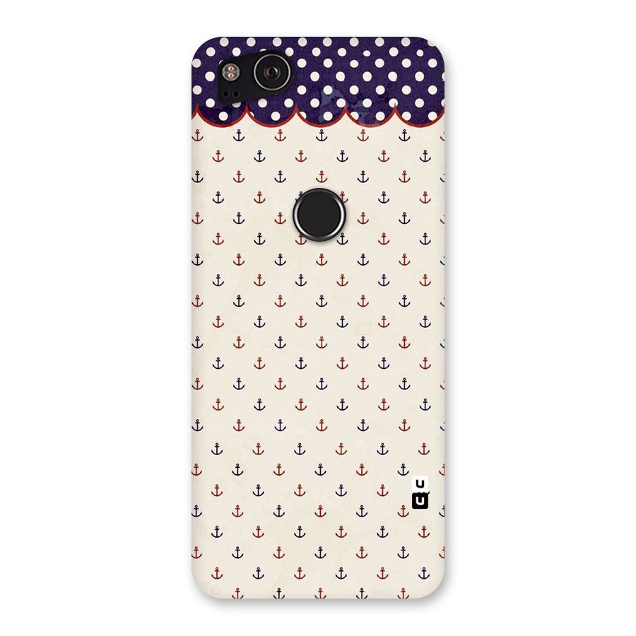 Polka Anchor Back Case for Google Pixel 2