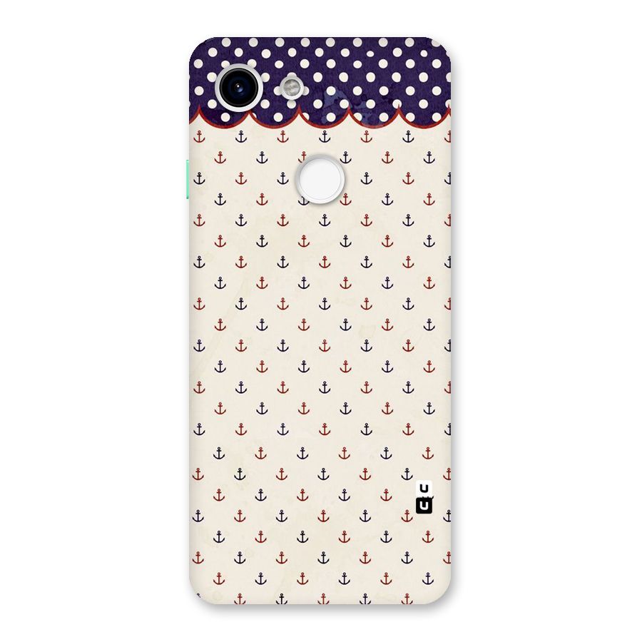 Polka Anchor Back Case for Google Pixel 3
