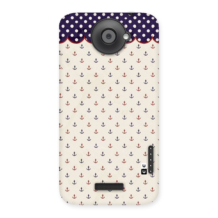 Polka Anchor Back Case for HTC One X