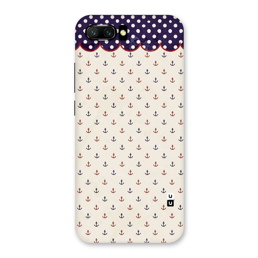 Polka Anchor Back Case for Honor 10