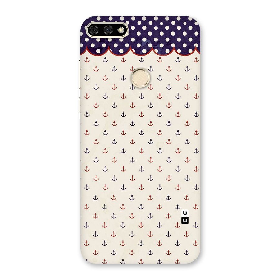 Polka Anchor Back Case for Honor 7A