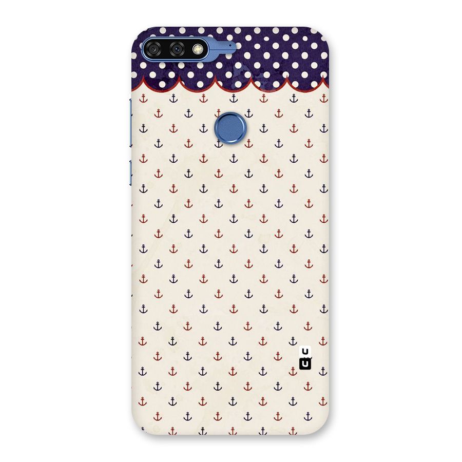 Polka Anchor Back Case for Honor 7C