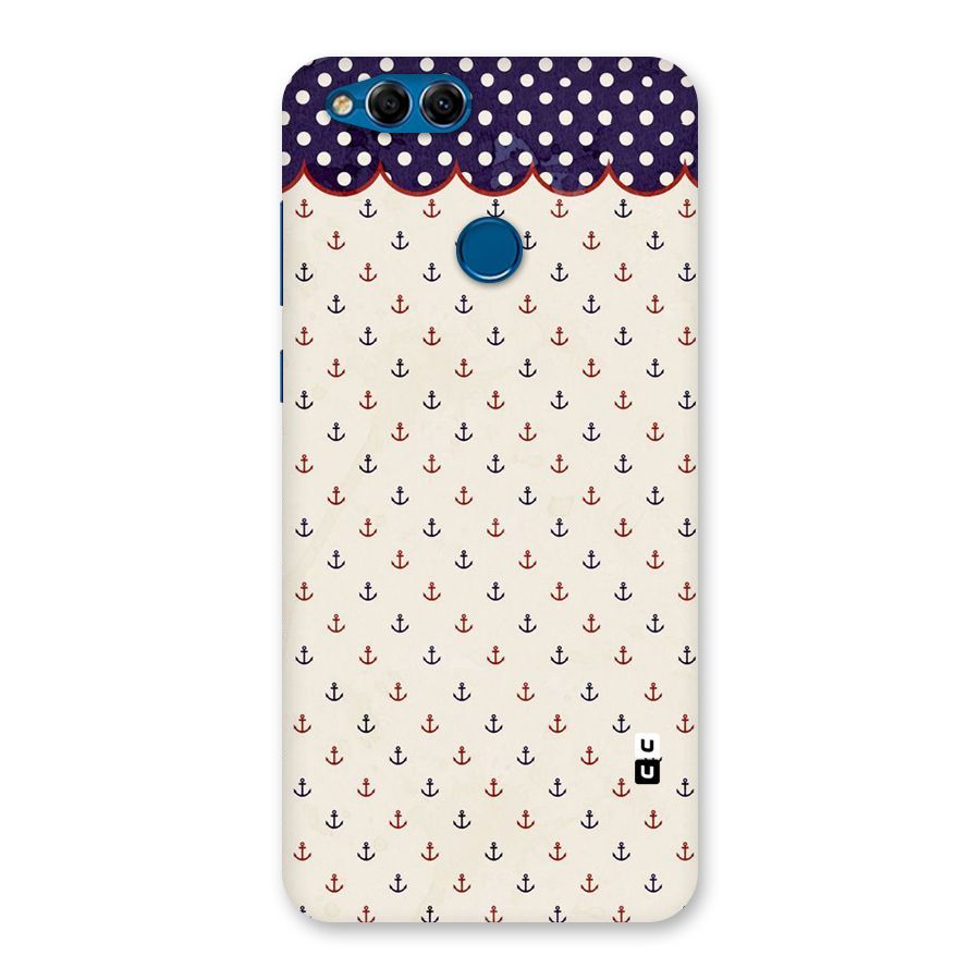 Polka Anchor Back Case for Honor 7X