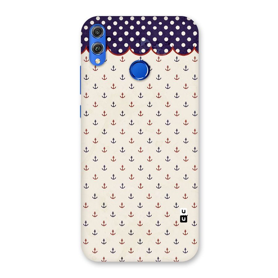 Polka Anchor Back Case for Honor 8X