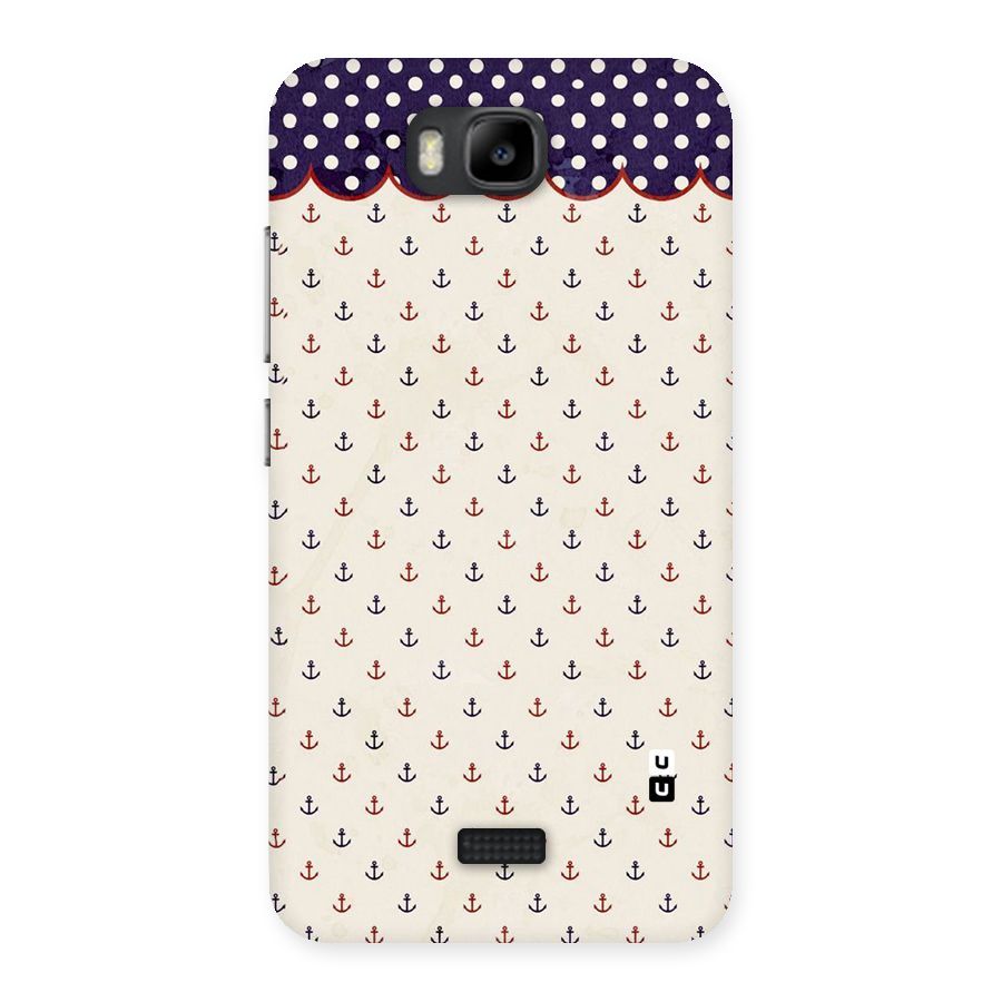 Polka Anchor Back Case for Honor Bee