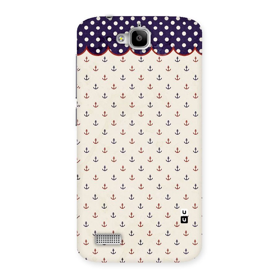 Polka Anchor Back Case for Honor Holly