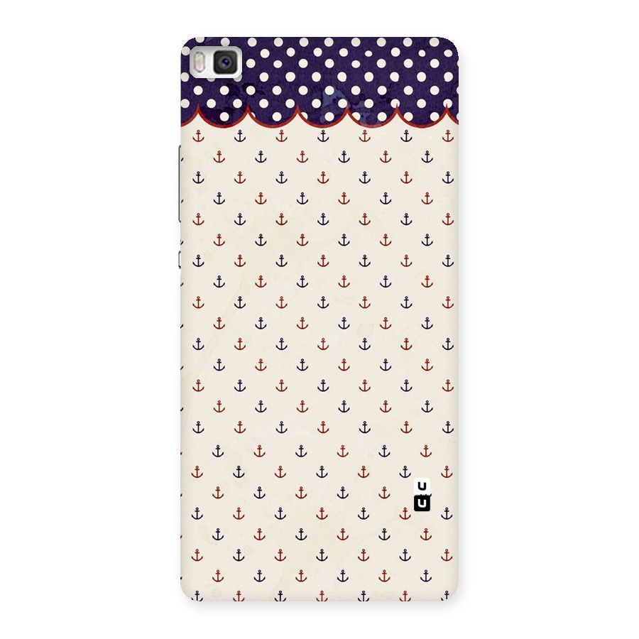 Polka Anchor Back Case for Huawei P8