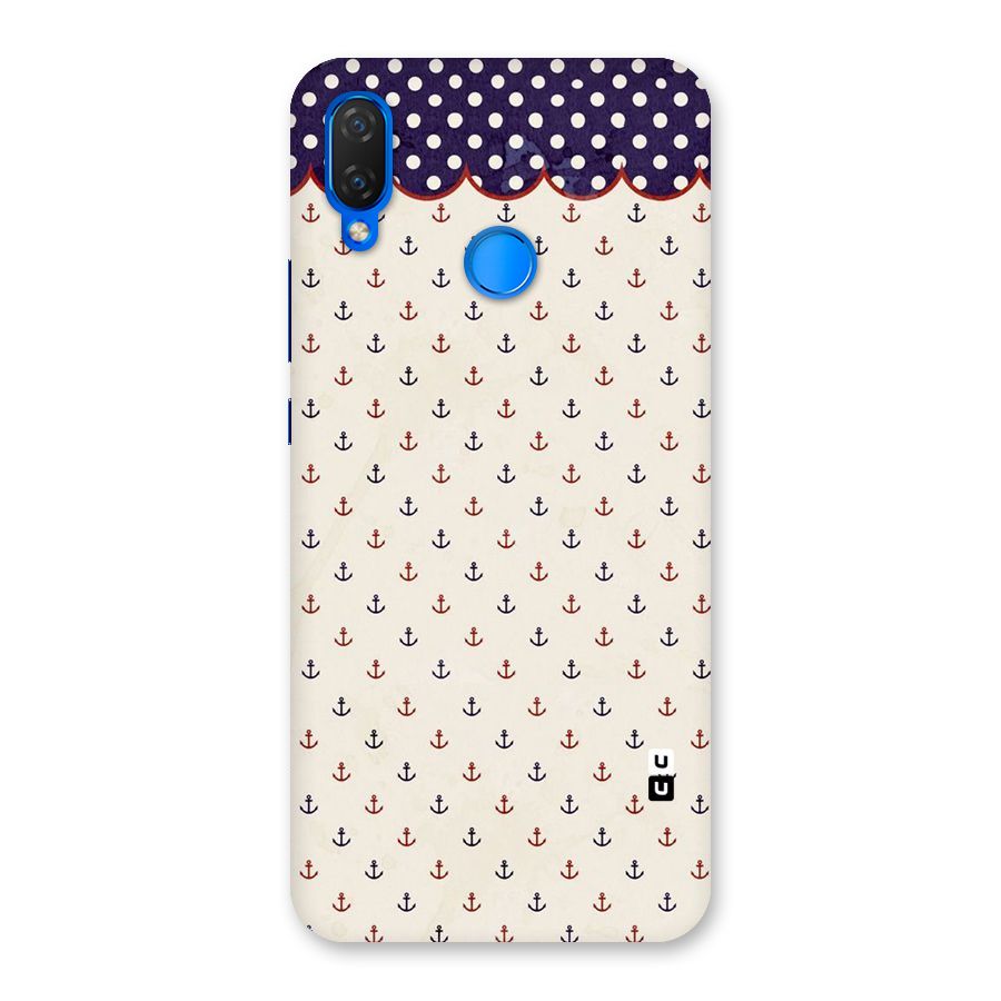 Polka Anchor Back Case for Huawei P Smart+