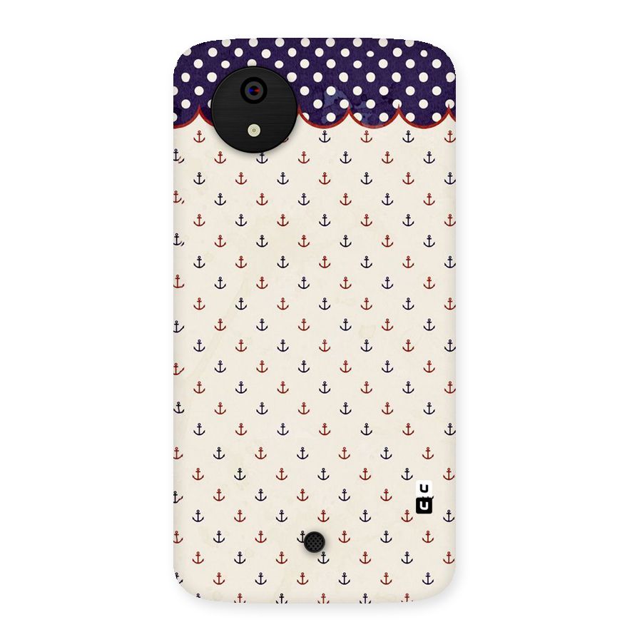 Polka Anchor Back Case for Micromax Canvas A1