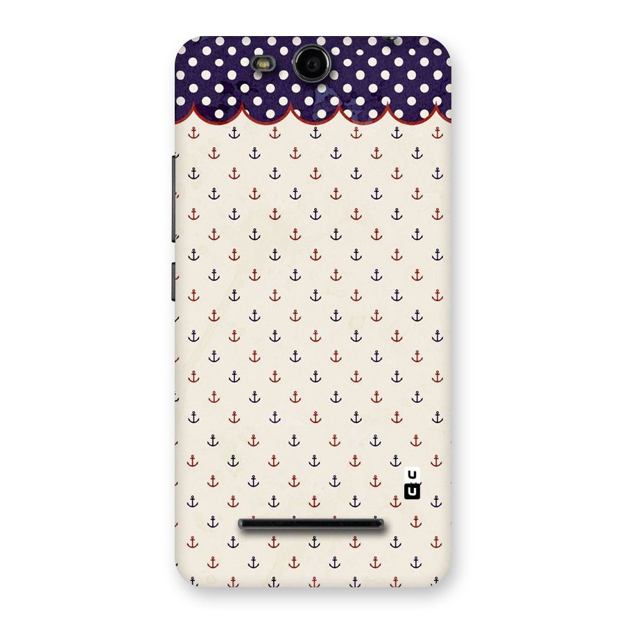 Polka Anchor Back Case for Micromax Canvas Juice 3 Q392