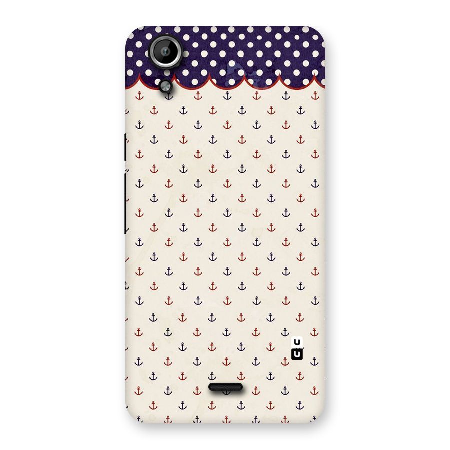 Polka Anchor Back Case for Micromax Canvas Selfie Lens Q345