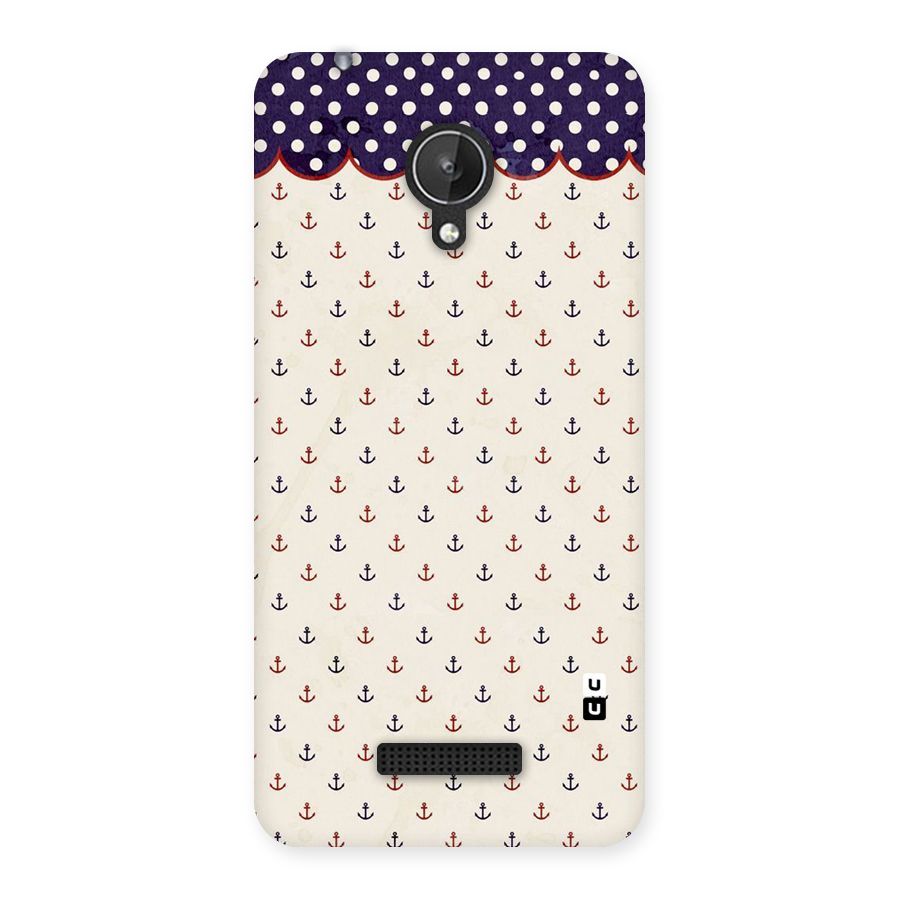 Polka Anchor Back Case for Micromax Canvas Spark Q380