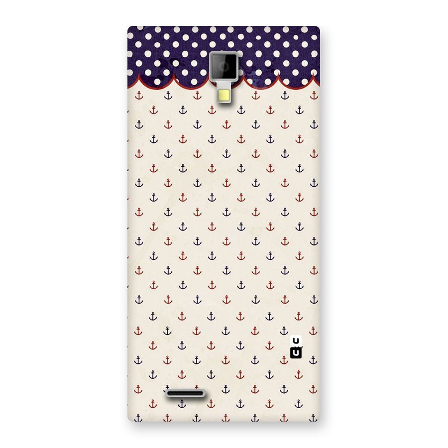 Polka Anchor Back Case for Micromax Canvas Xpress A99