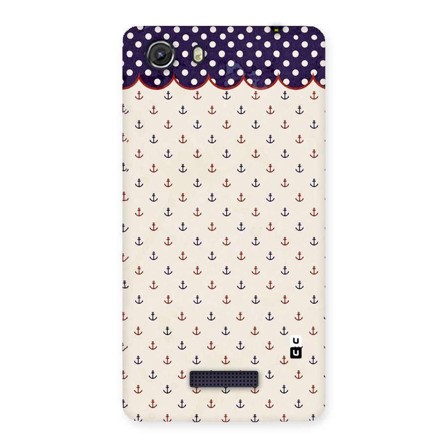 Polka Anchor Back Case for Micromax Unite 3
