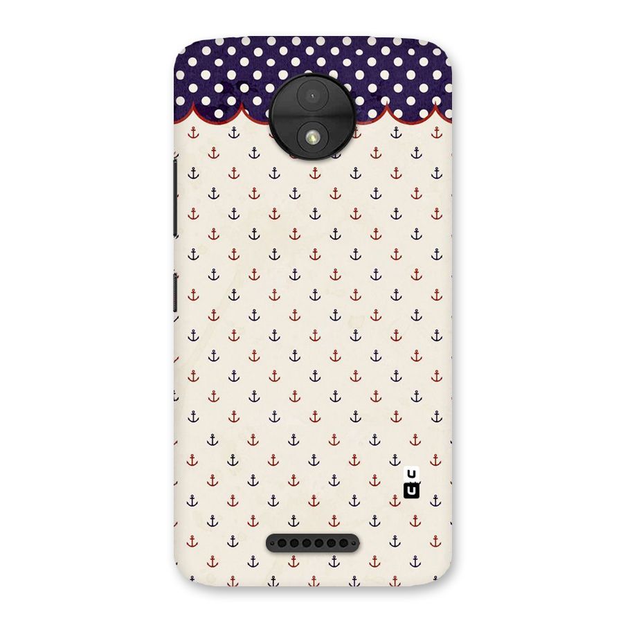 Polka Anchor Back Case for Moto C