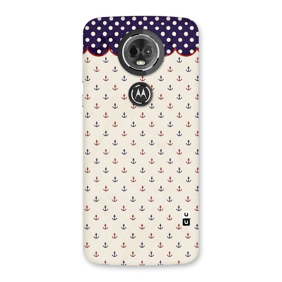 Polka Anchor Back Case for Moto E5 Plus