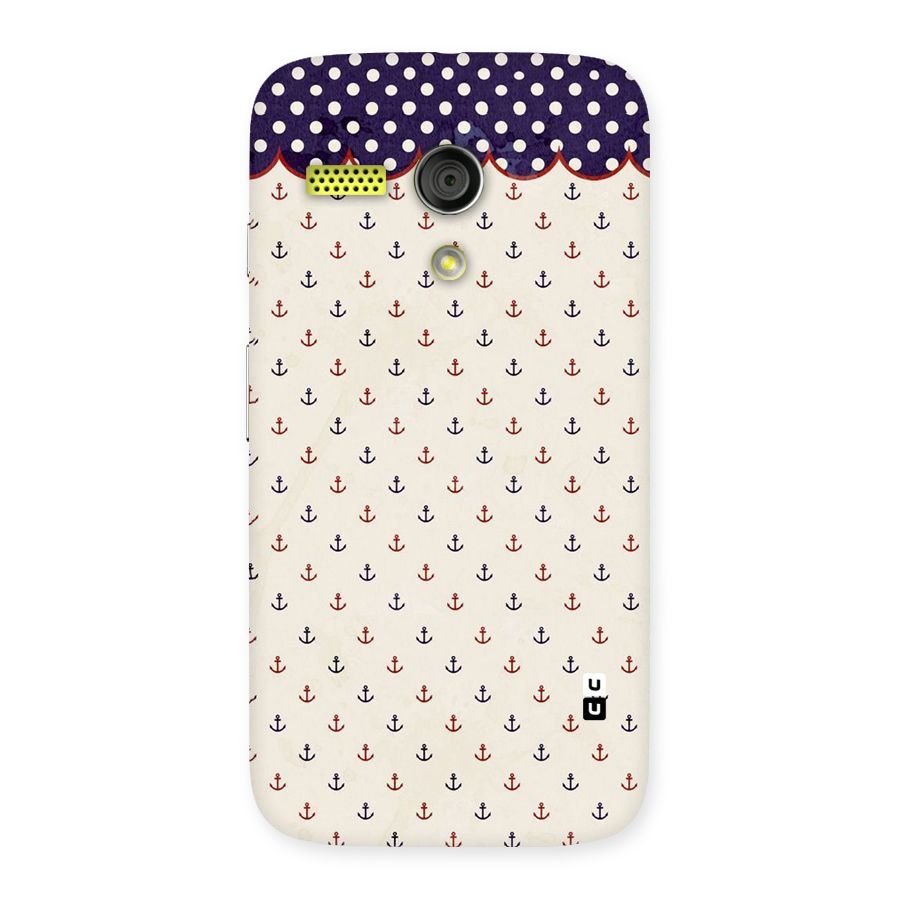 Polka Anchor Back Case for Moto G