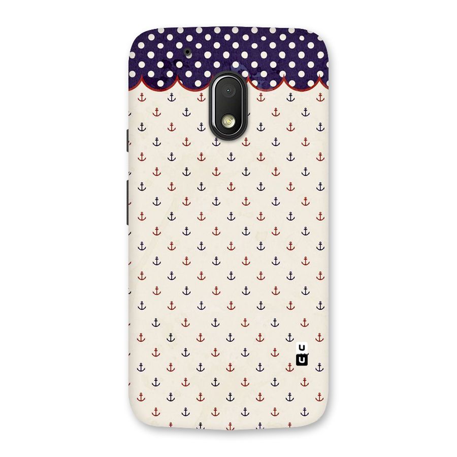 Polka Anchor Back Case for Moto G4 Play