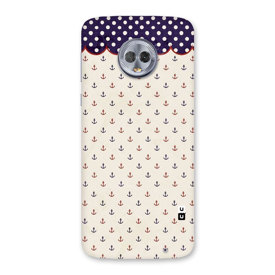 Polka Anchor Back Case for Moto G6 Plus